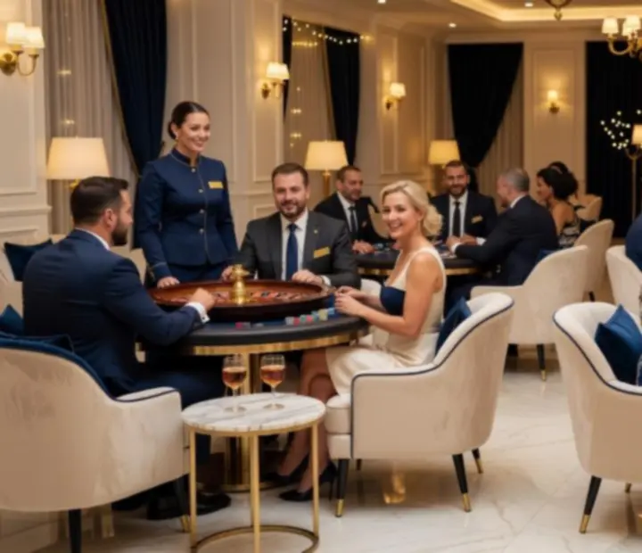 Hosté si užívají soukromou oslavu s herním programem